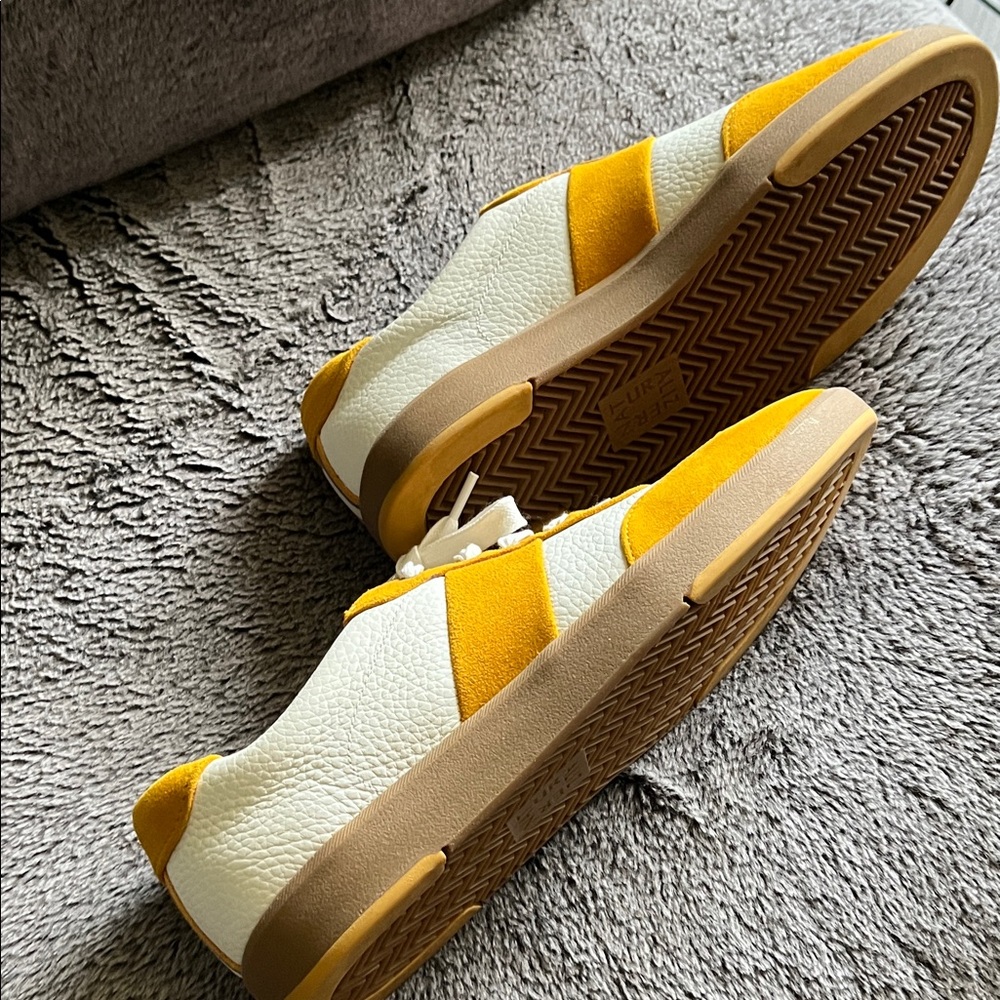 Naturalizer Yellow and White Women's Sneakers - Picture 2 of 4